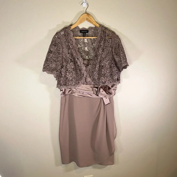 R&M Richards Two Piece Dress Set Size 18 Women Cocktail Formal Mother of Bride - Picture 2 of 15